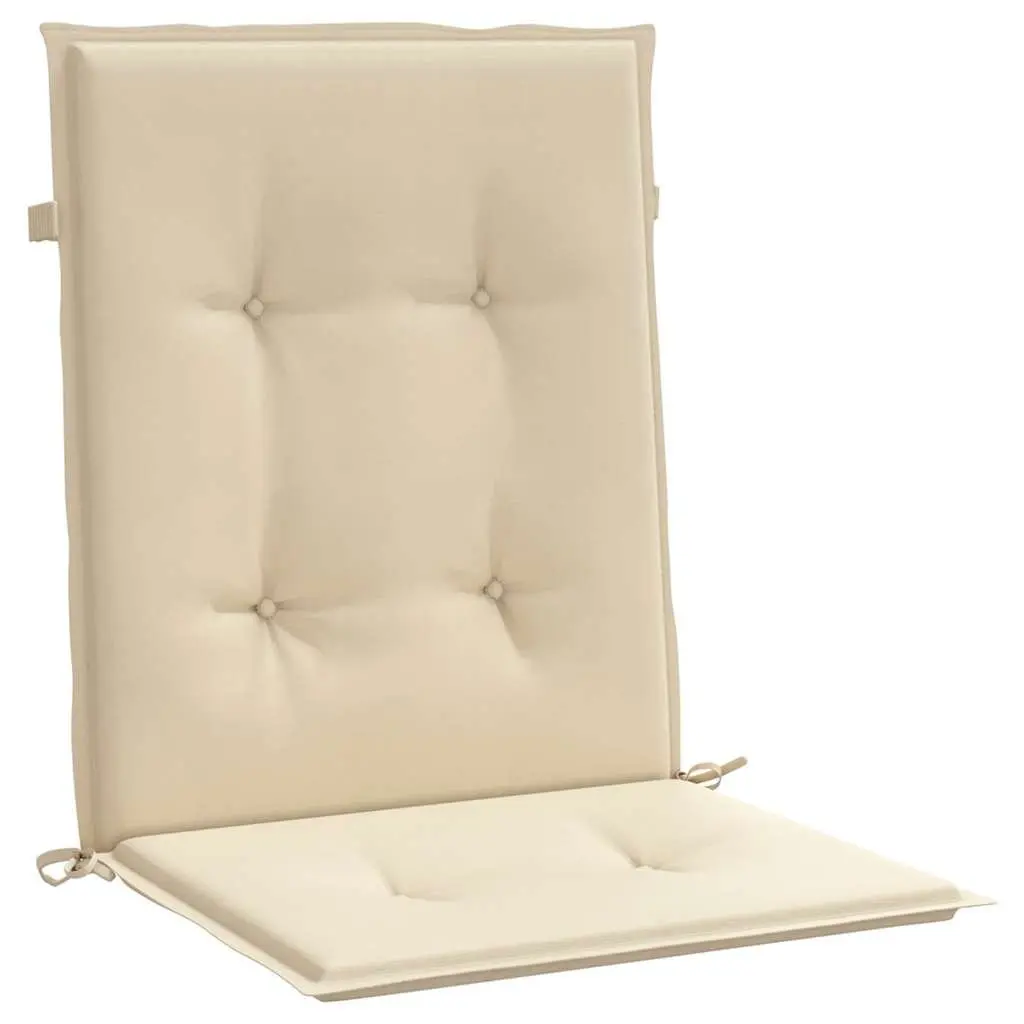 Lowback Chair Cushions Oxford Fabric Beige 100x50x3cm 2 Pack Outdoor Patio Seat Pads