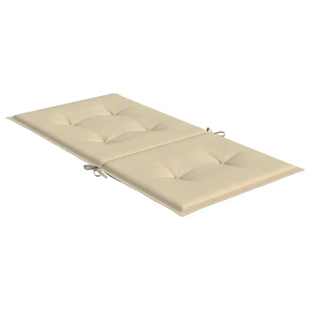 Lowback Chair Cushions Oxford Fabric Beige 100x50x3cm 2 Pack Outdoor Patio Seat Pads