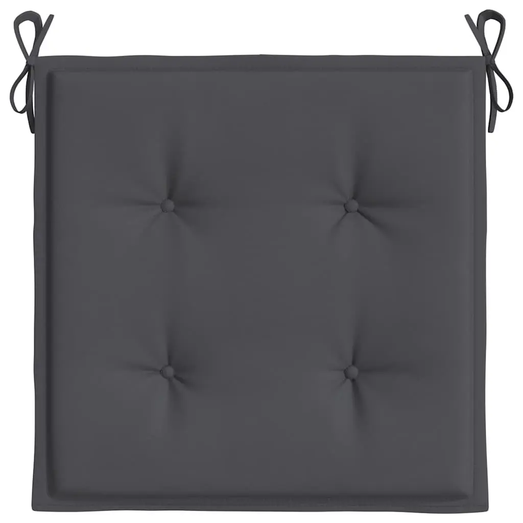 Garden Chair Cushions 4 Pack Outdoor Patio Seat Pad Anthracite Square Cushion