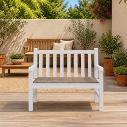 Garden Bench Cushion Taupe 120x50x3cm Oxford Fabric Water-Resistant Outdoor