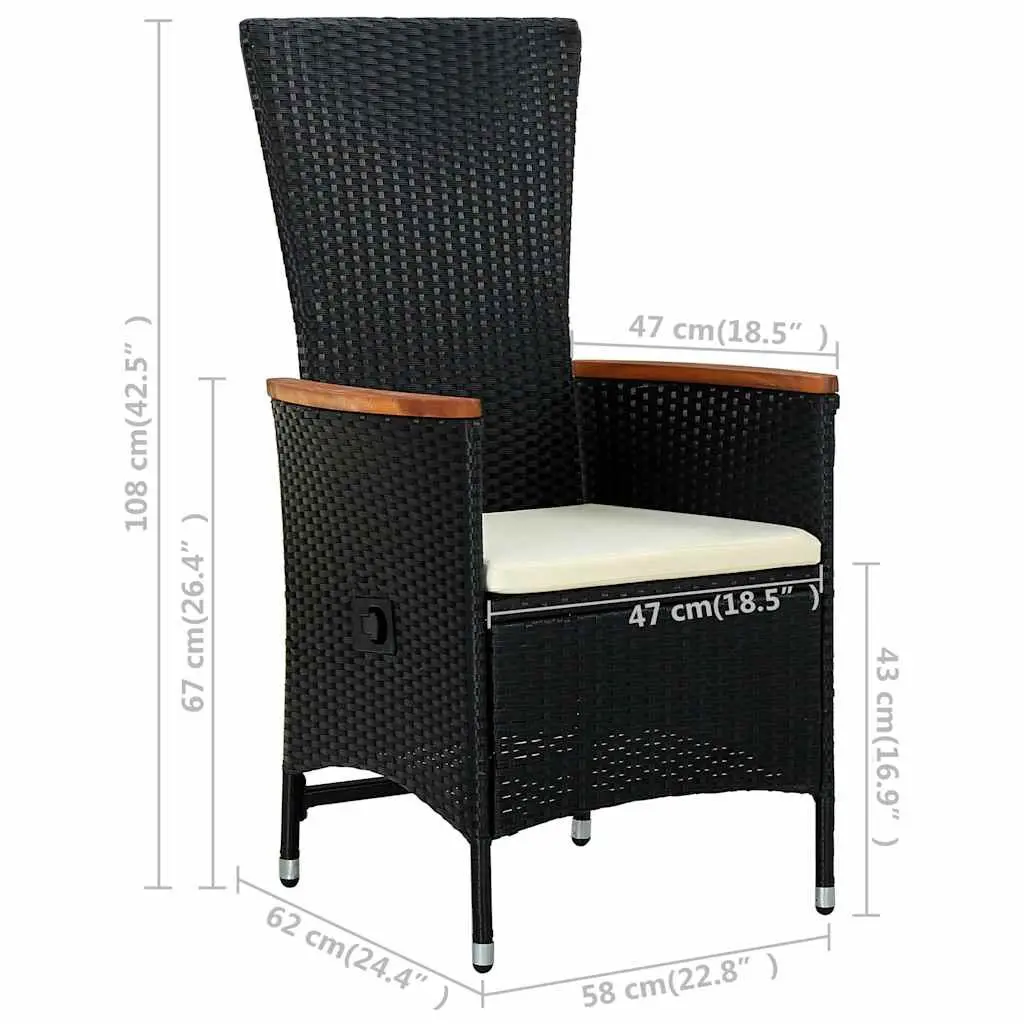 Outdoor Reclining Armchairs Set