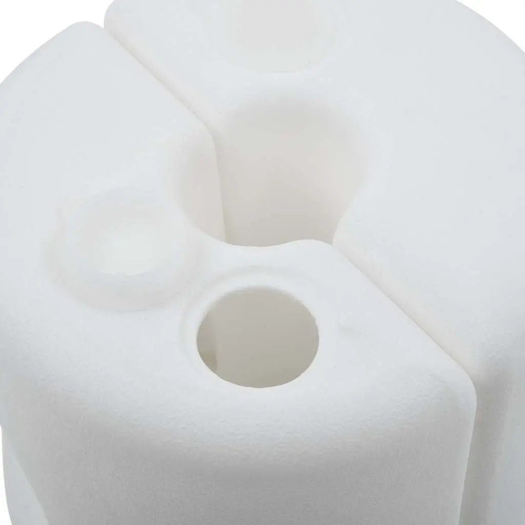 Gazebo Weights 4 Piece Set Fillable Stabiliser Base White