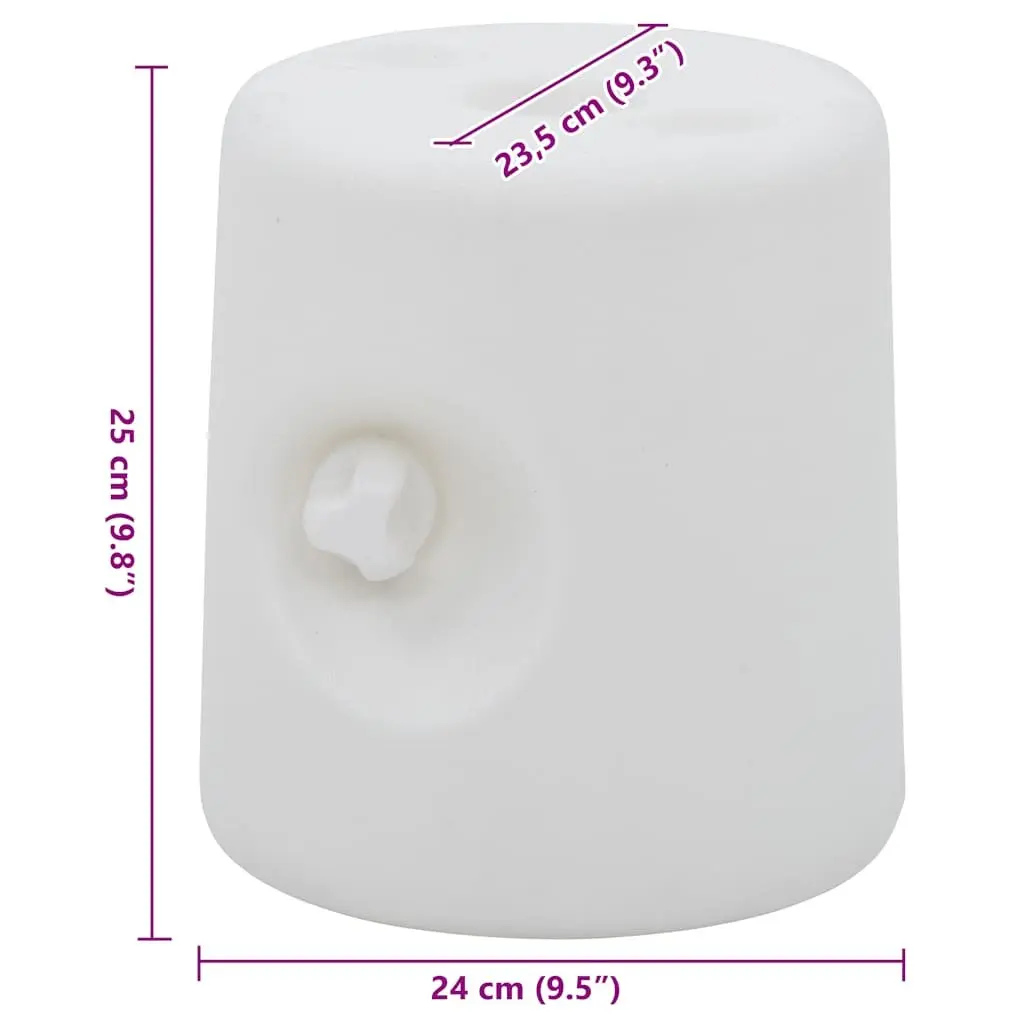 Gazebo Weights 4 Piece Set Fillable Stabiliser Base White