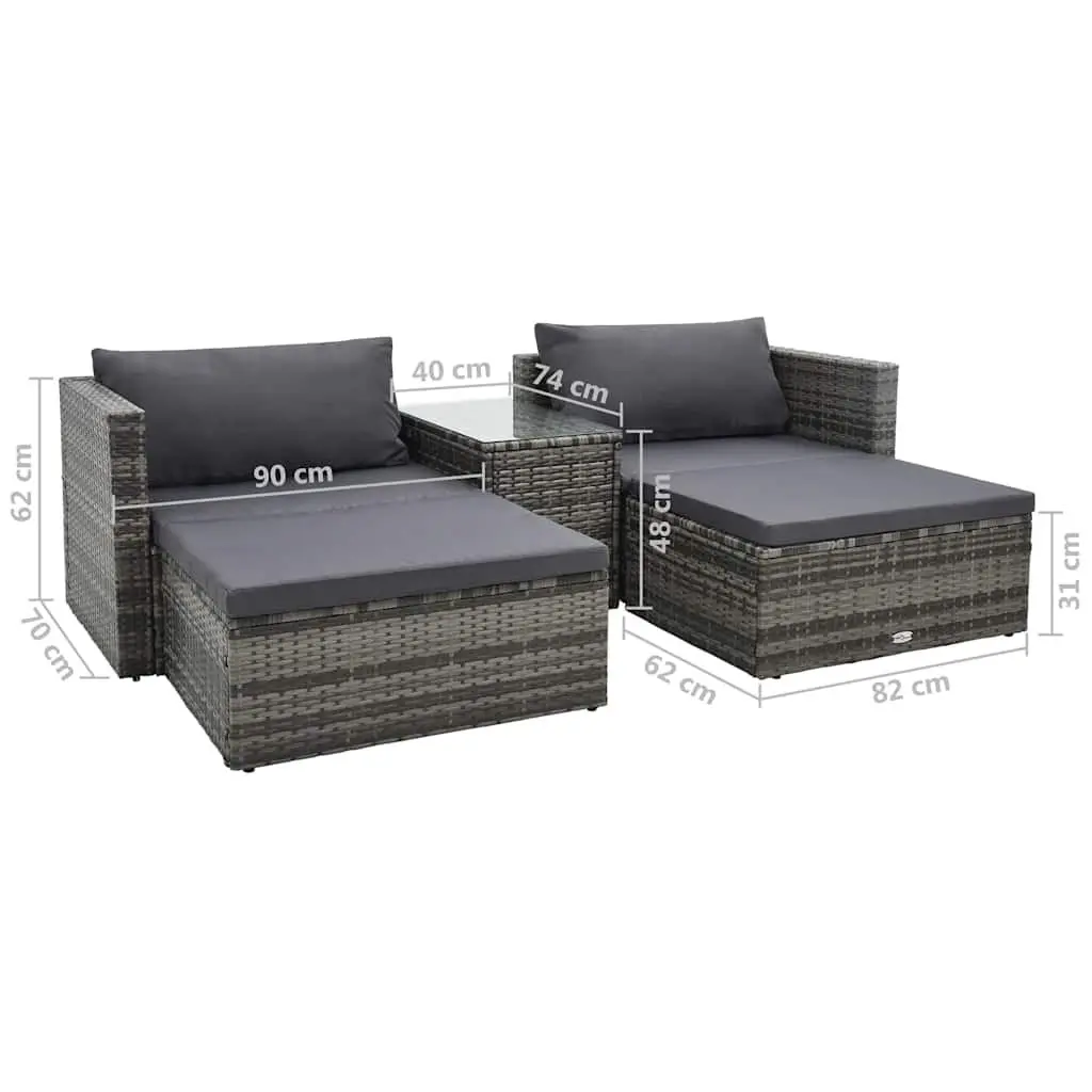 5-Piece Lounge Set for Outdoor Enjoyment
