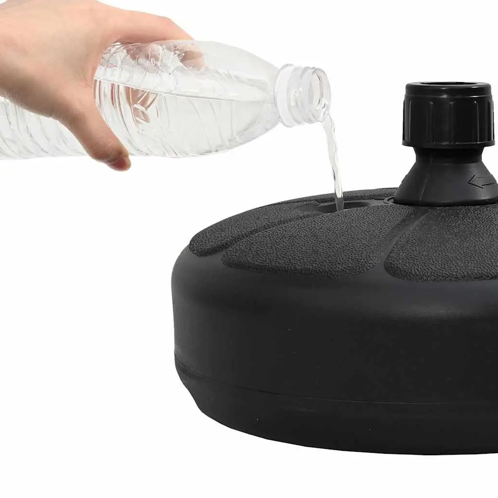 Umbrella Base Sand Water Fillable 15L Outdoor Parasol Stand Black Portable