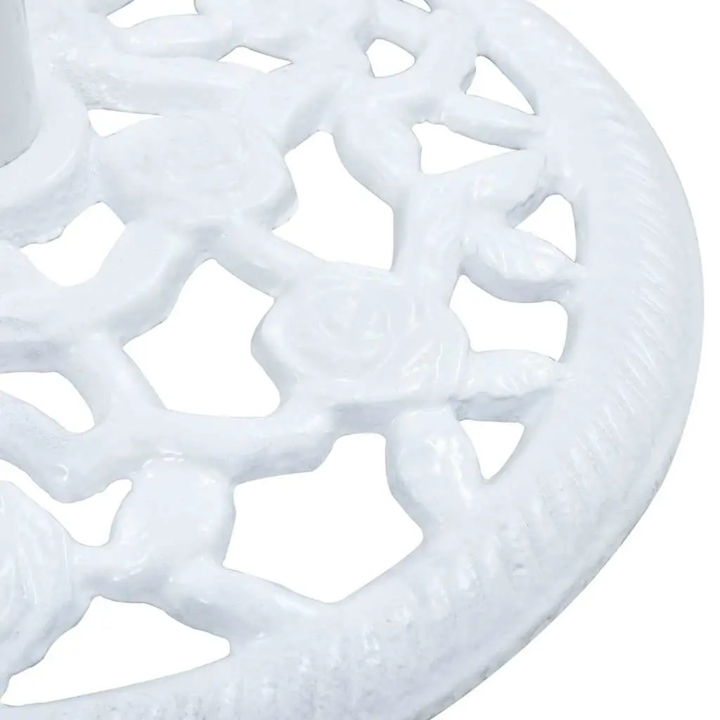 Umbrella Base Cast Iron White Stable Patio Garden Outdoor Support Stand 48 cm
