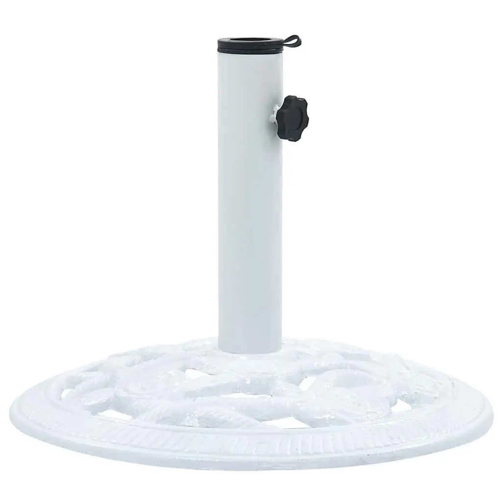 Umbrella Base Cast Iron White Outdoor Patio Garden Stand 40cm