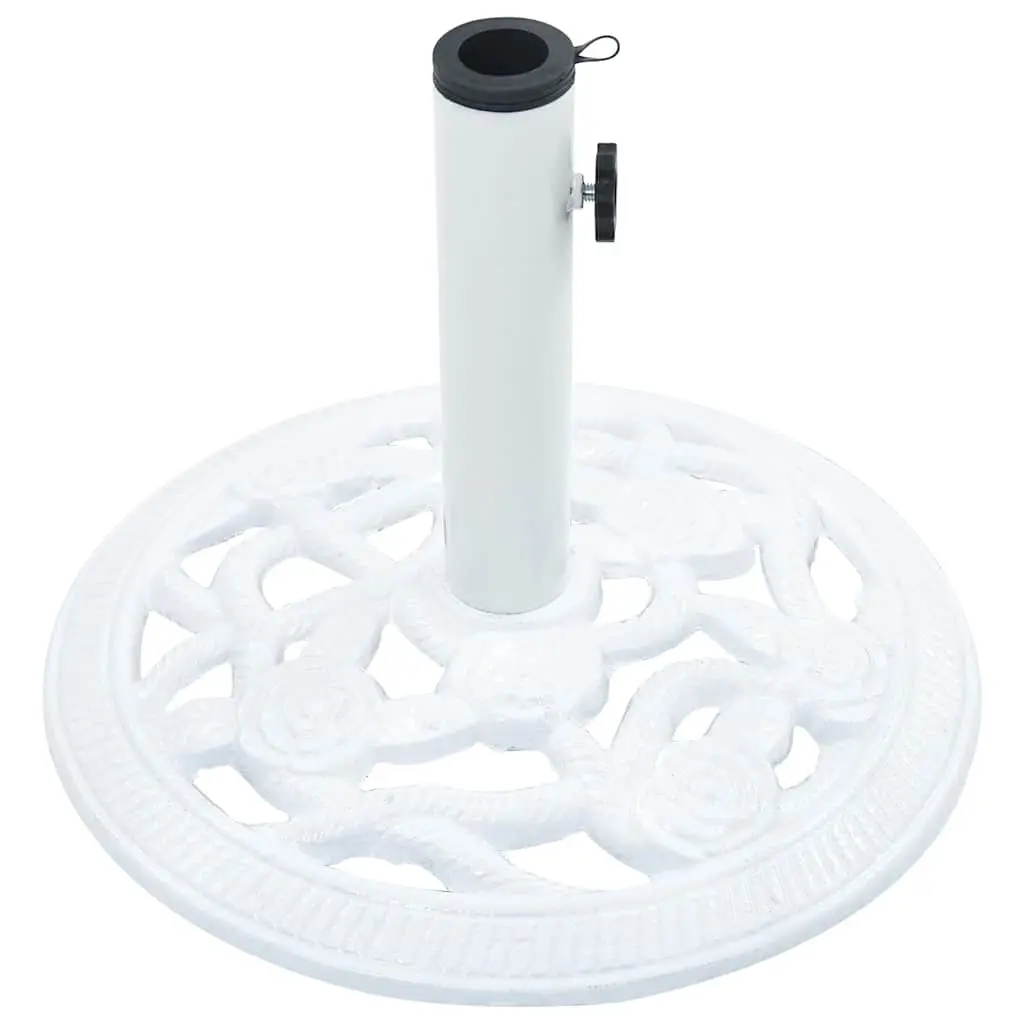 Umbrella Base Cast Iron White Outdoor Patio Garden Stand 40cm