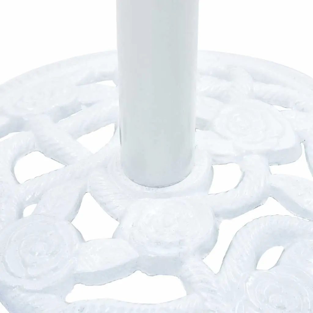 Umbrella Base Cast Iron White Outdoor Patio Garden Stand 40cm