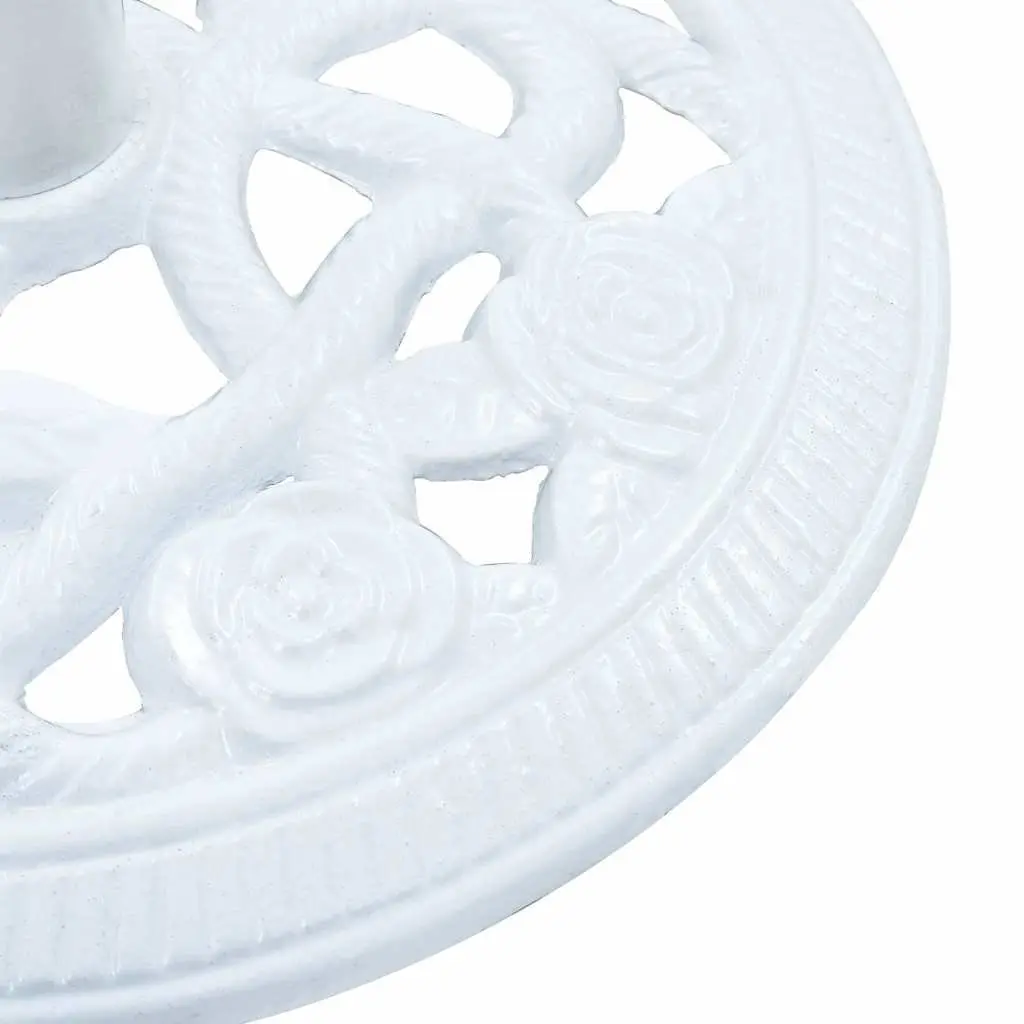 Umbrella Base Cast Iron White Outdoor Patio Garden Stand 40cm