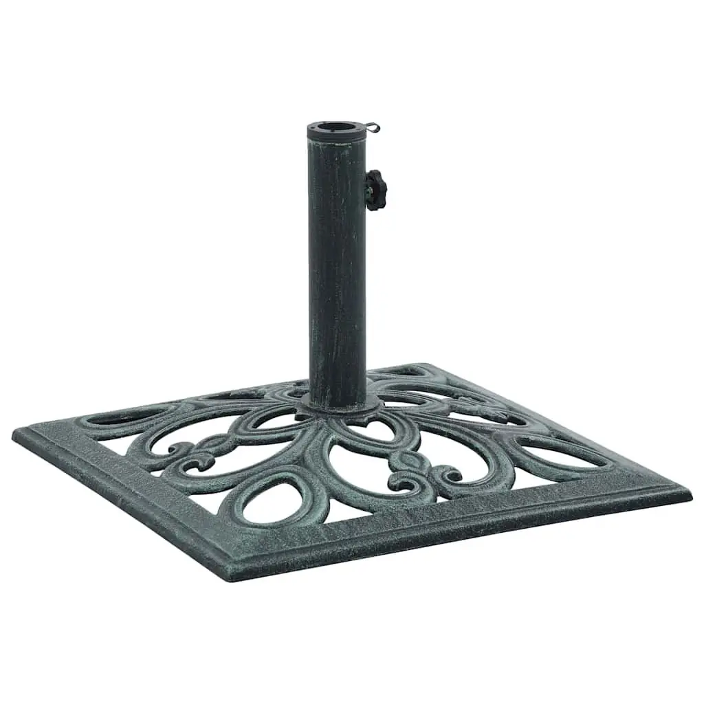 Umbrella Base Cast Iron Green Garden Outdoor Parasol Stand Pole Holder 49cm