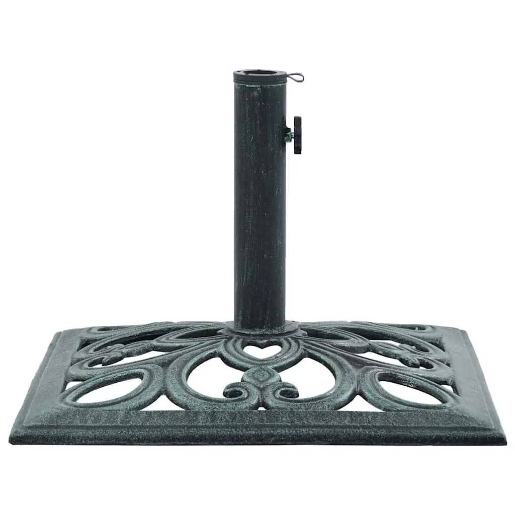 Umbrella Base Cast Iron Green Garden Outdoor Parasol Stand Pole Holder 49cm