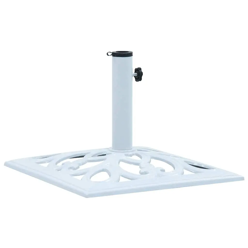 Umbrella Base Cast Iron White Heavy Duty 49 cm