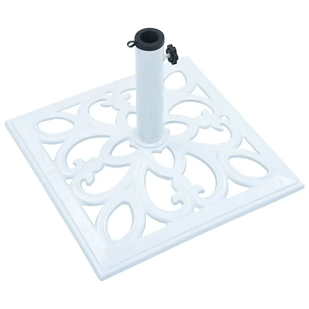 Umbrella Base Cast Iron White Heavy Duty 49 cm