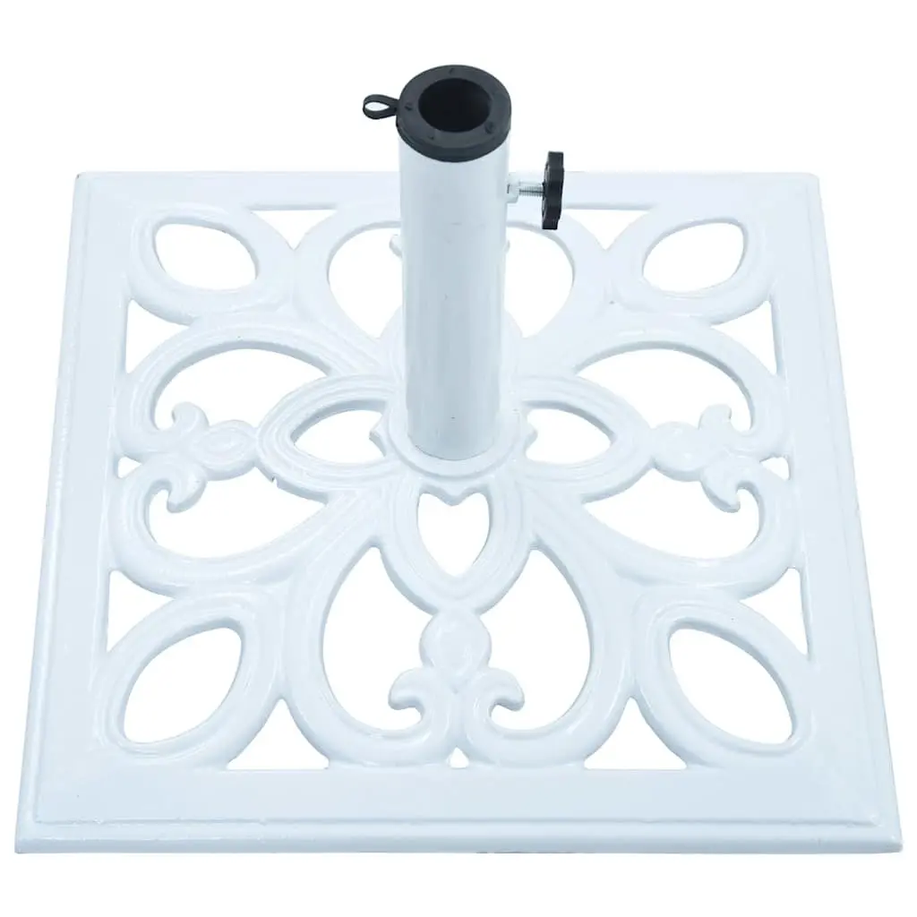 Umbrella Base Cast Iron White Heavy Duty 49 cm