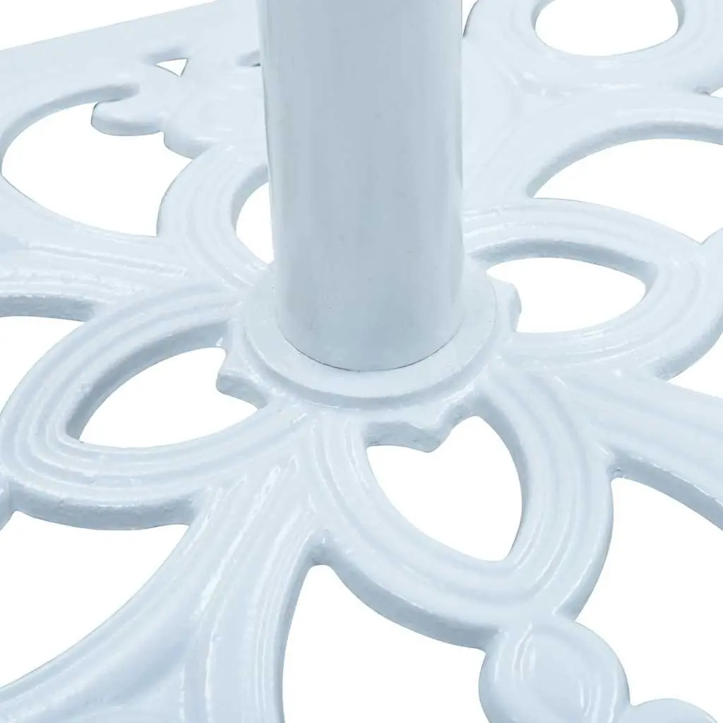 Umbrella Base Cast Iron White Heavy Duty 49 cm