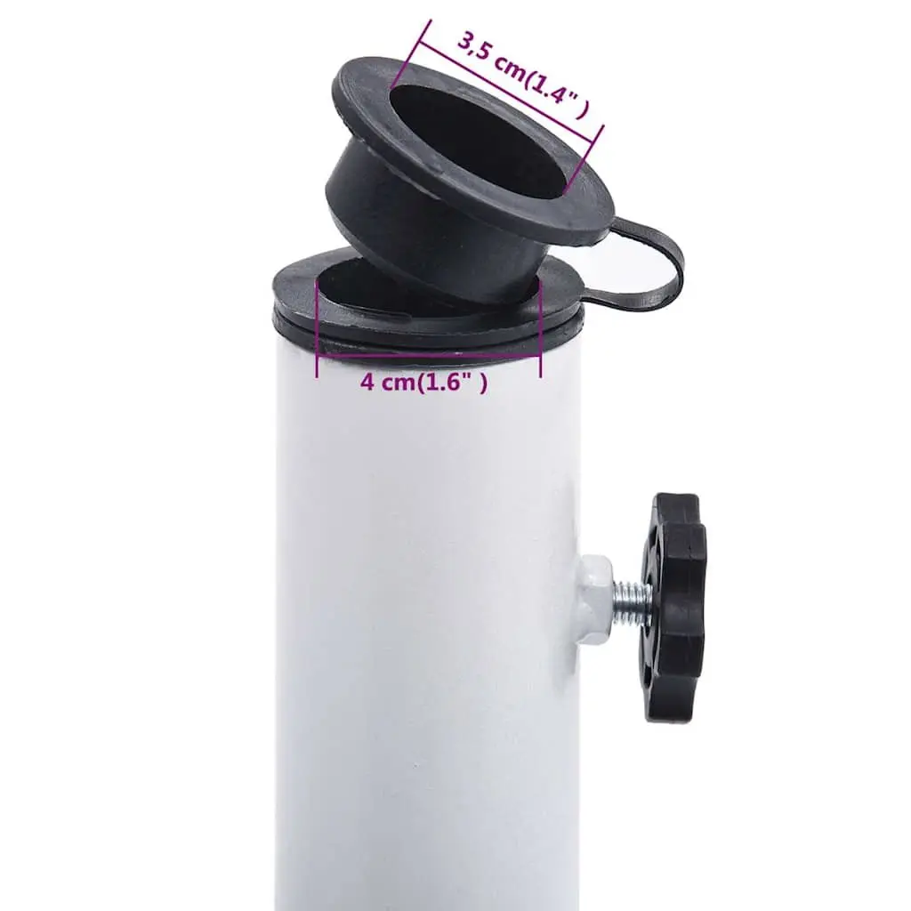 Umbrella Base Cast Iron White Heavy Duty 49 cm