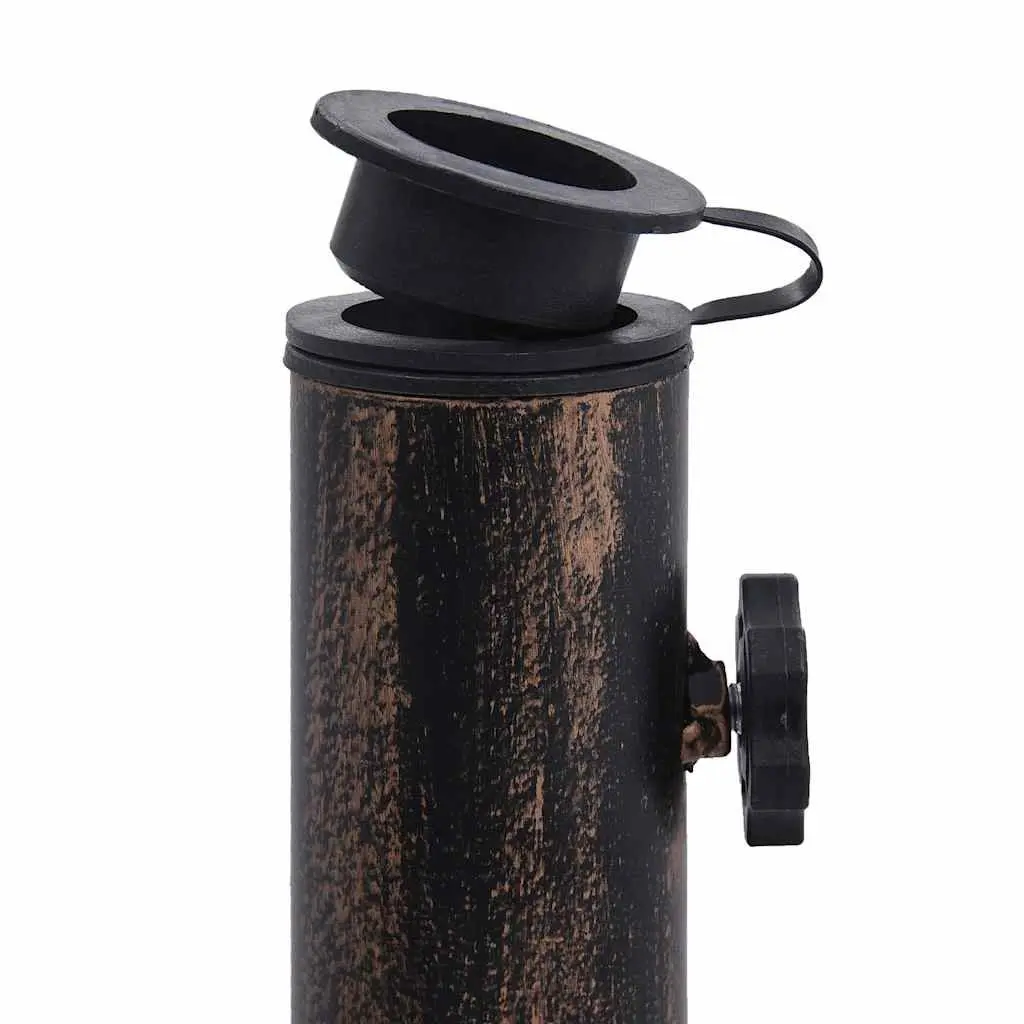 Umbrella Base Cast Iron Brown Outdoor Garden Patio Stand Weighted Holder 49 cm