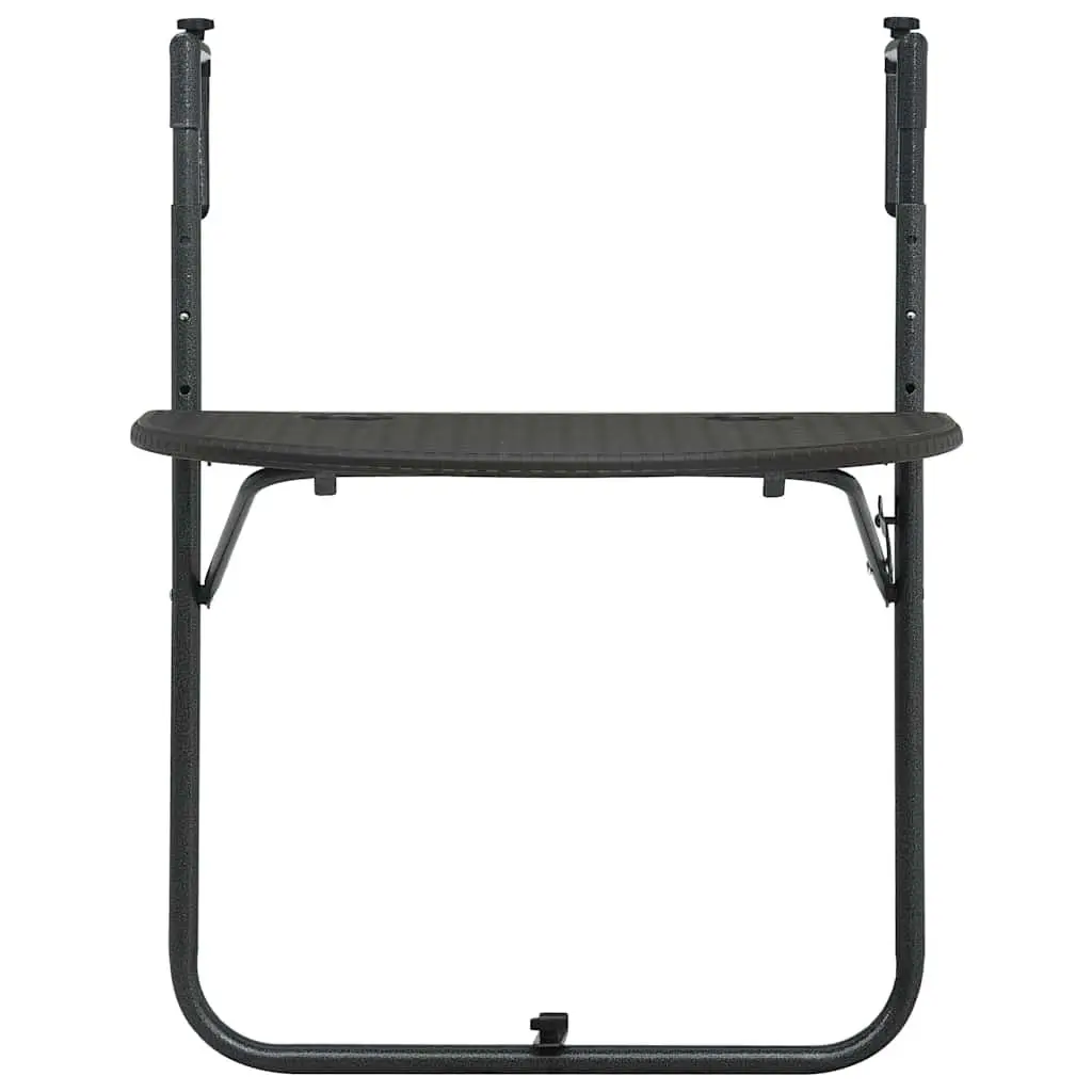 Hanging Balcony Table Foldable Rattan Look 60L x 64W x 83.5H cm