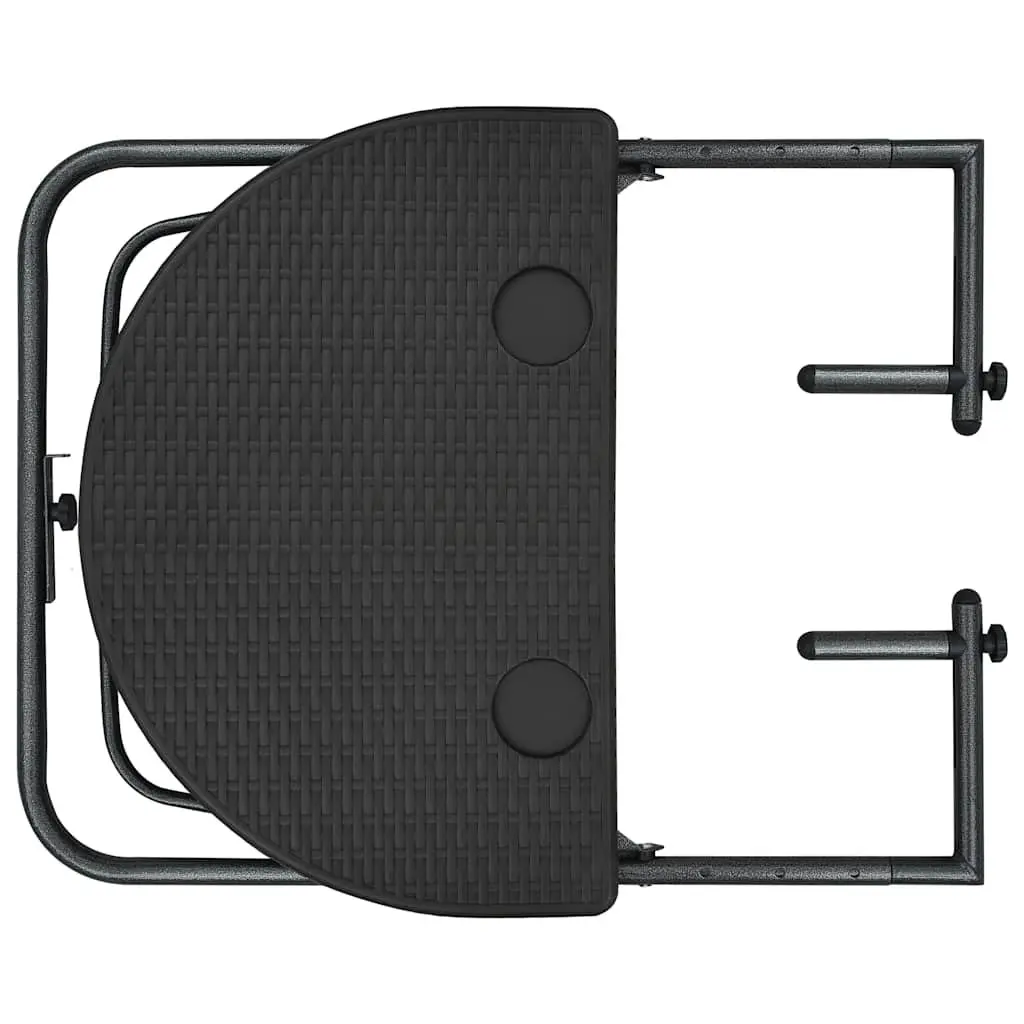 Hanging Balcony Table Foldable Rattan Look 60L x 64W x 83.5H cm