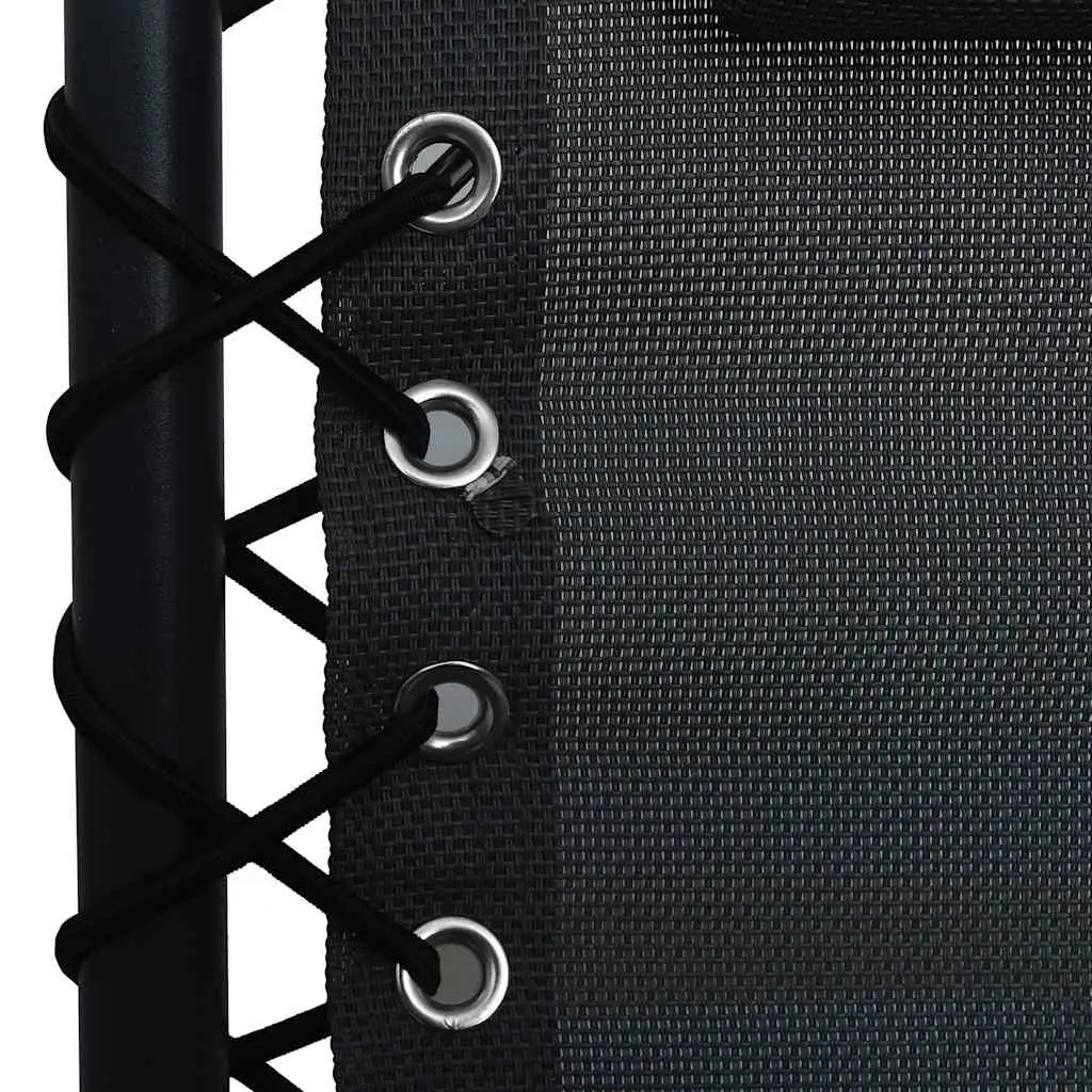 Black Folding Deck Chair