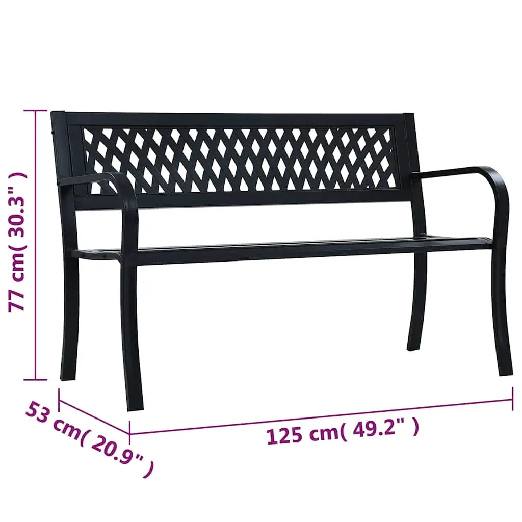Outdoor Garden Bench Weather-Resistant 125cm