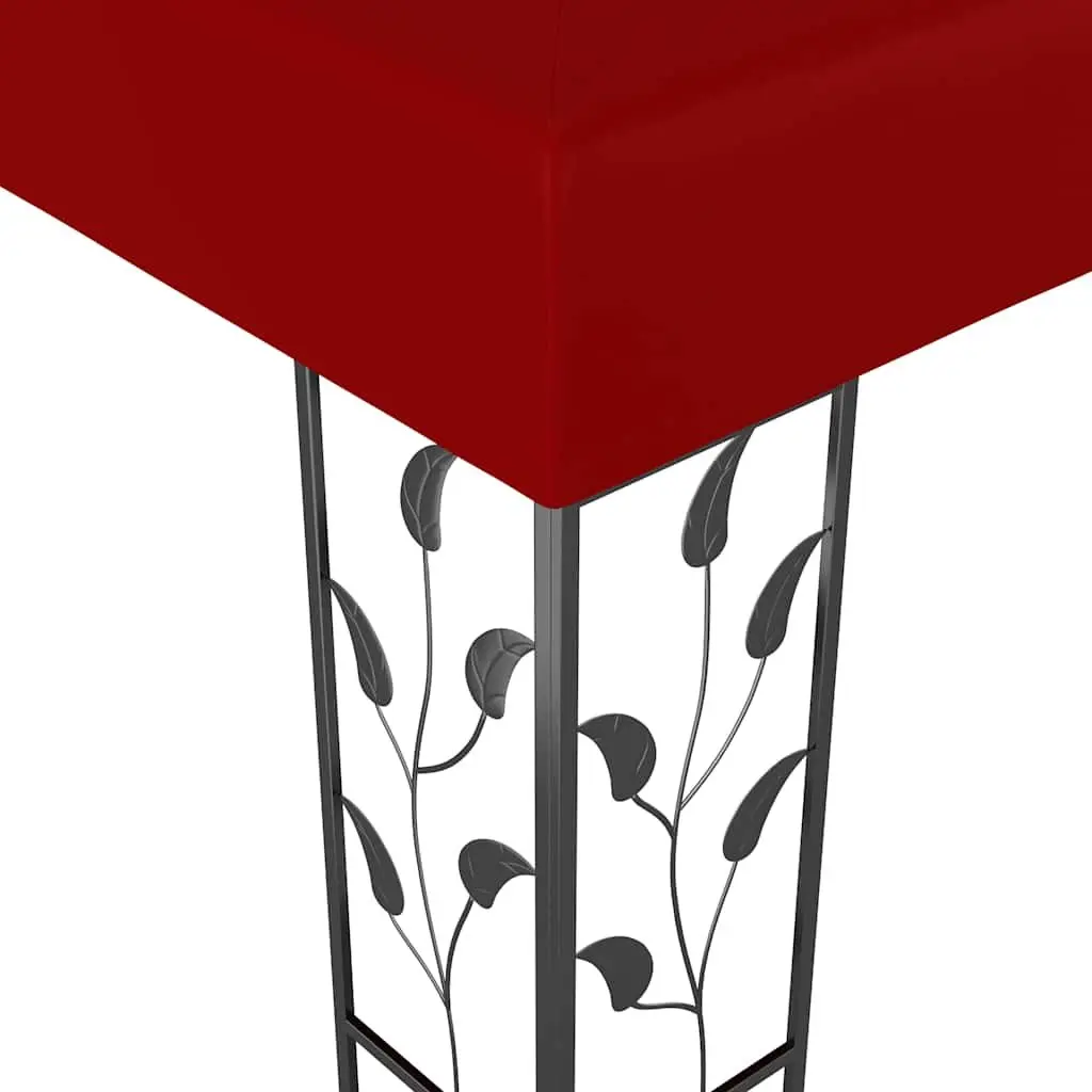 Gazebo Red 3x3m Outdoor Canopy Shade Structure