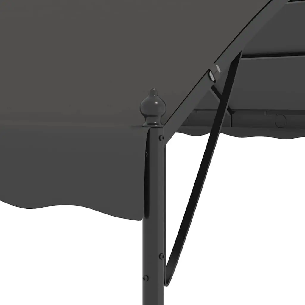 Sunshade Awning Water-resistant Polyester 3x4m Outdoor Gazebo Canopy Anthracite