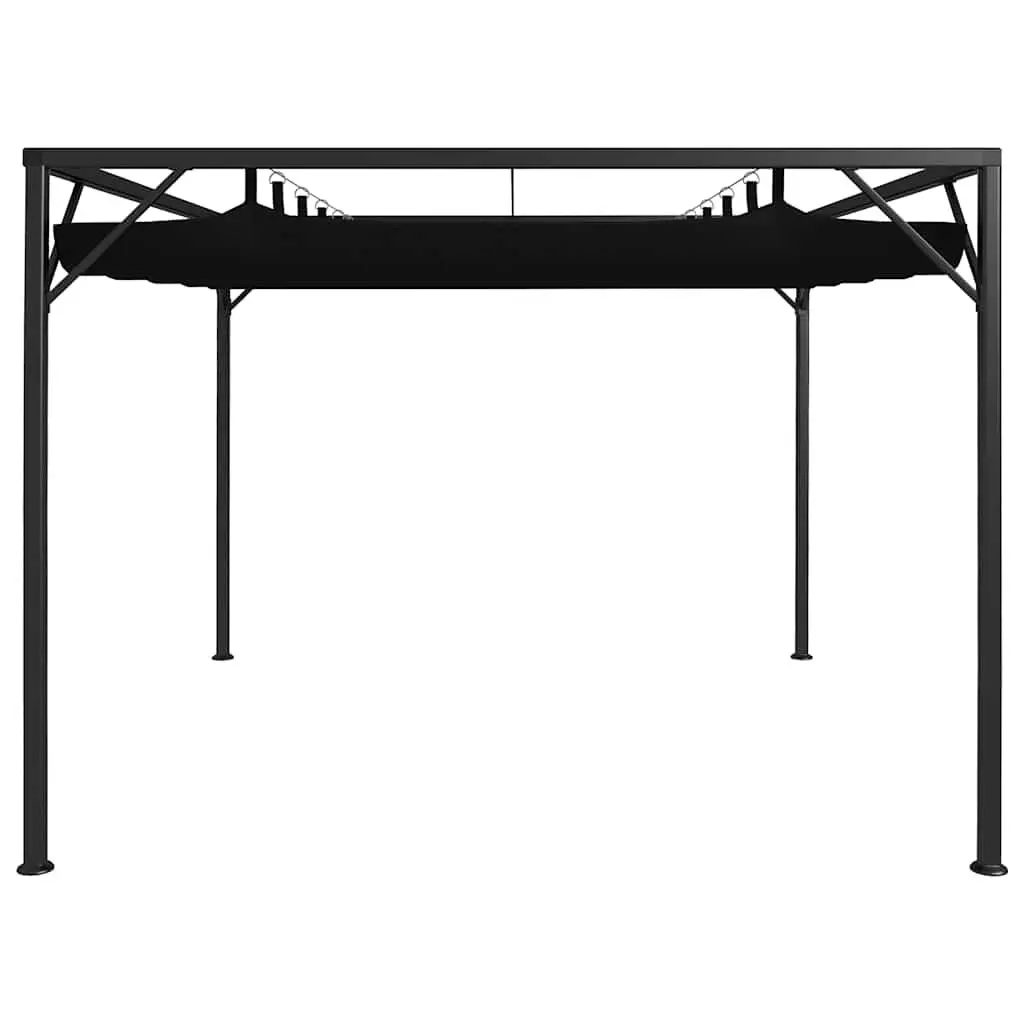 Outdoor Shelter Gazebo Retractable Roof 3x3m Anthracite