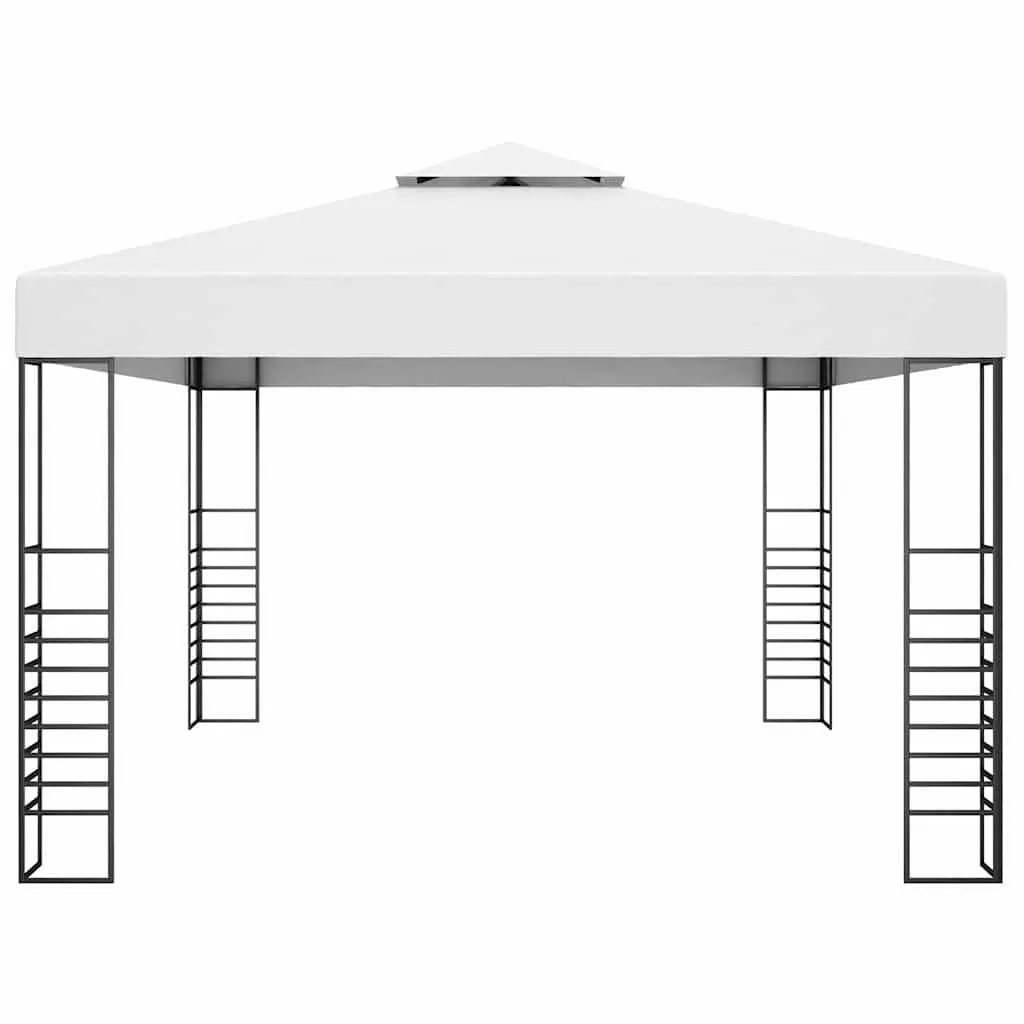 Outdoor Canopy Garden Gazebo White 4x3x2.7m Powder-Coated Steel Structure