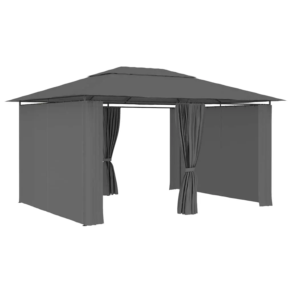 Garden Marquee Gazebo Vented Roof 4x3m Anthracite Outdoor Canopy