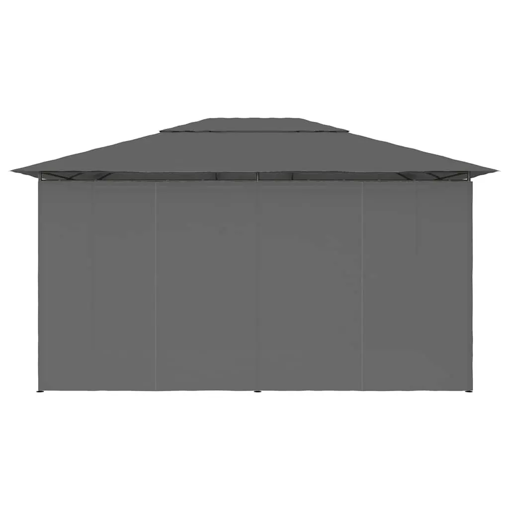 Garden Marquee Gazebo Vented Roof 4x3m Anthracite Outdoor Canopy