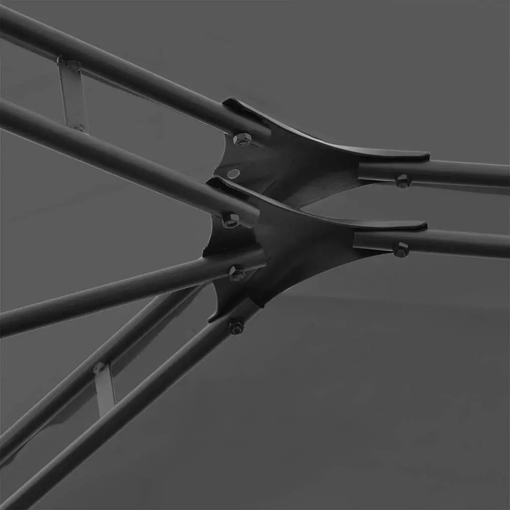 Garden Marquee Gazebo Vented Roof 4x3m Anthracite Outdoor Canopy