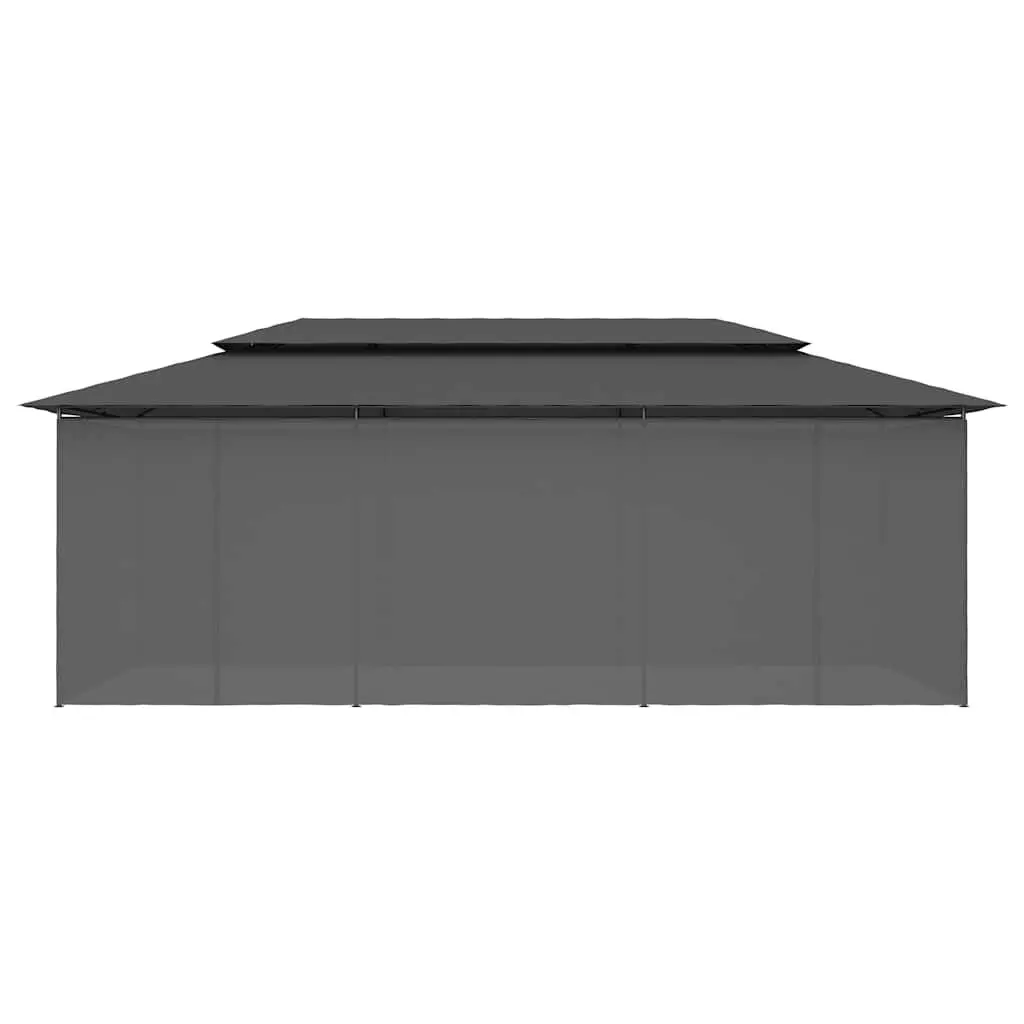 Gazebo Outdoor Canopy with Curtains Large Anthracite
