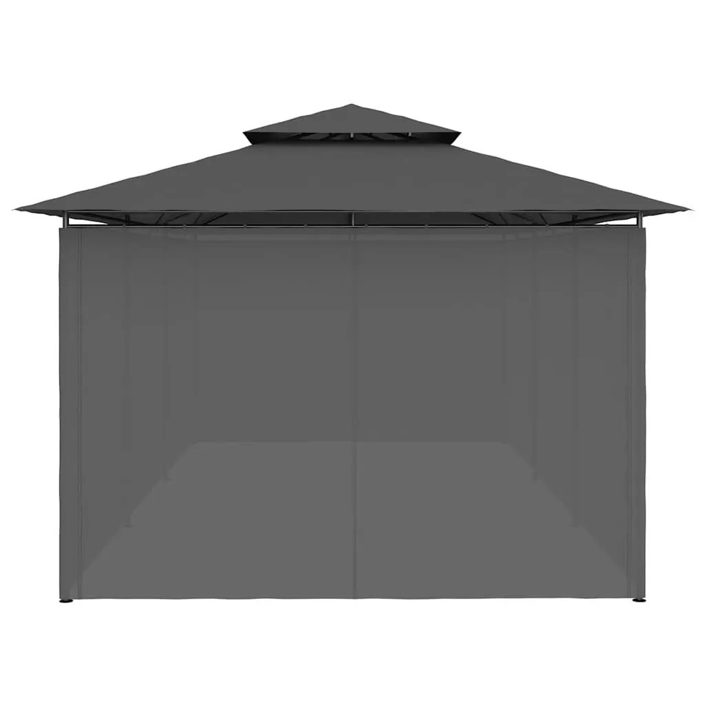 Gazebo Outdoor Canopy with Curtains Large Anthracite