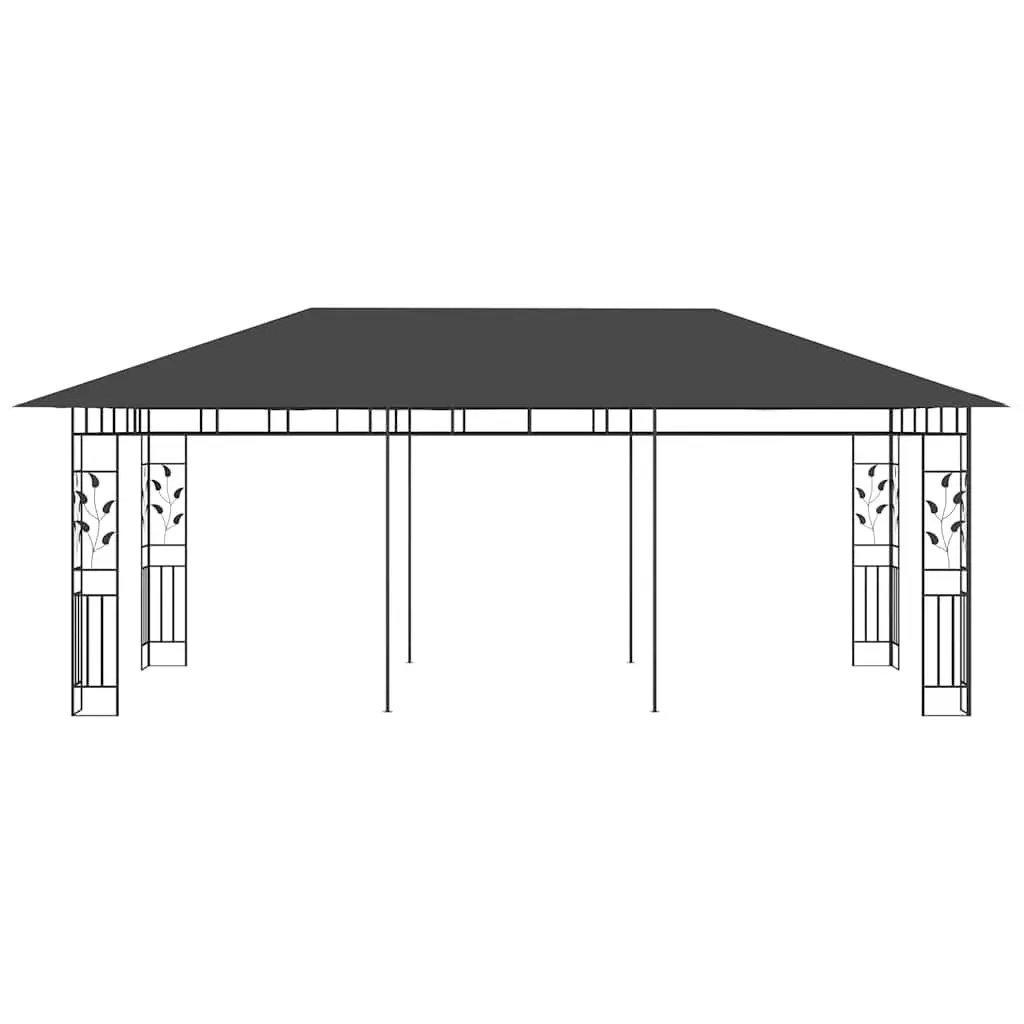 Outdoor Gazebo Canopy Mosquito Net 6x3m Anthracite