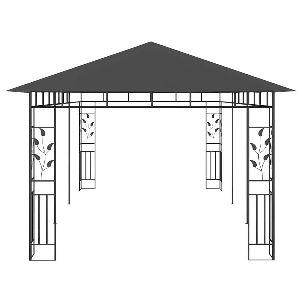 Outdoor Gazebo Canopy Mosquito Net 6x3m Anthracite