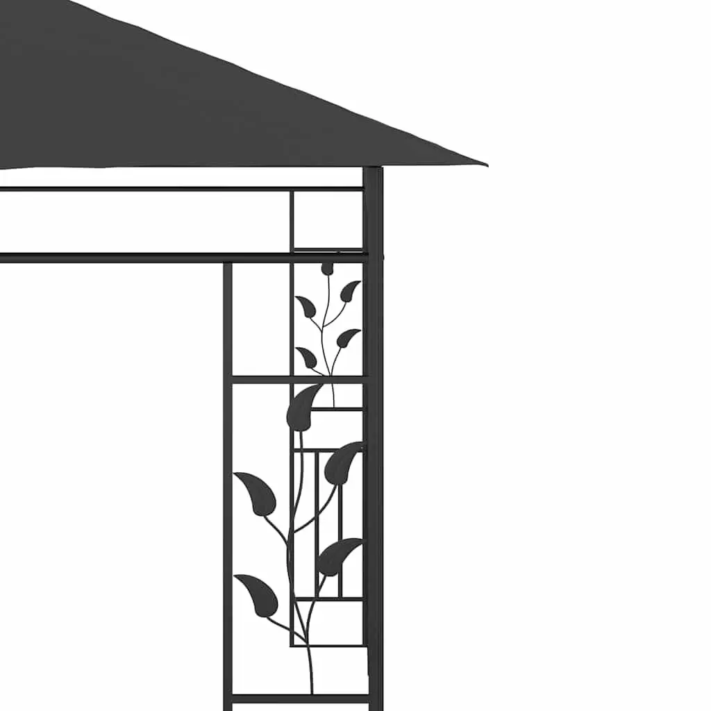 Outdoor Gazebo Canopy Mosquito Net 6x3m Anthracite