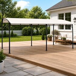 Friendly 6x3m Cream Gazebo for Your Outdoor Fun