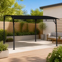 Garden Sunshade Awning 3x3x2.55m Outdoor Canopy Shelter Gazebo Anthracite
