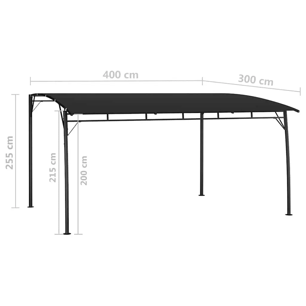 Garden Sunshade Awning Outdoor Canopy Shelter 4x3x2.55m