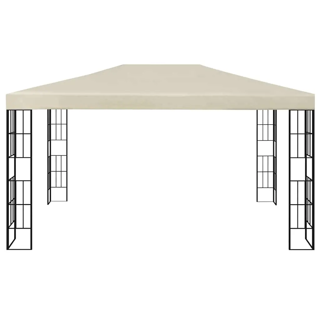Outdoor Gazebo Vented Canopy 3x4 m Cream Steel Frame