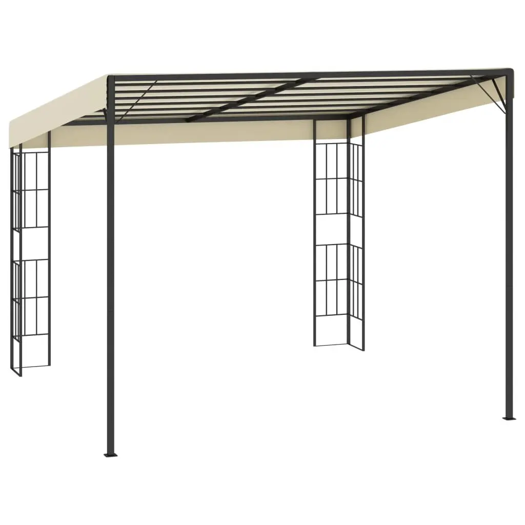 Gazebo Wall-mounted Shade Structure Cream 3x3m