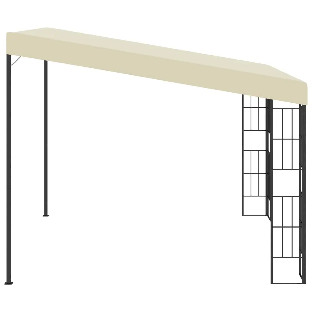 Gazebo Wall-mounted Shade Structure Cream 3x3m
