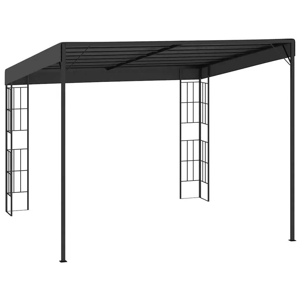 Wall-Mounted Gazebo Anthracite 3x3m Patio Sun Shelter Outdoor Canopy Shade