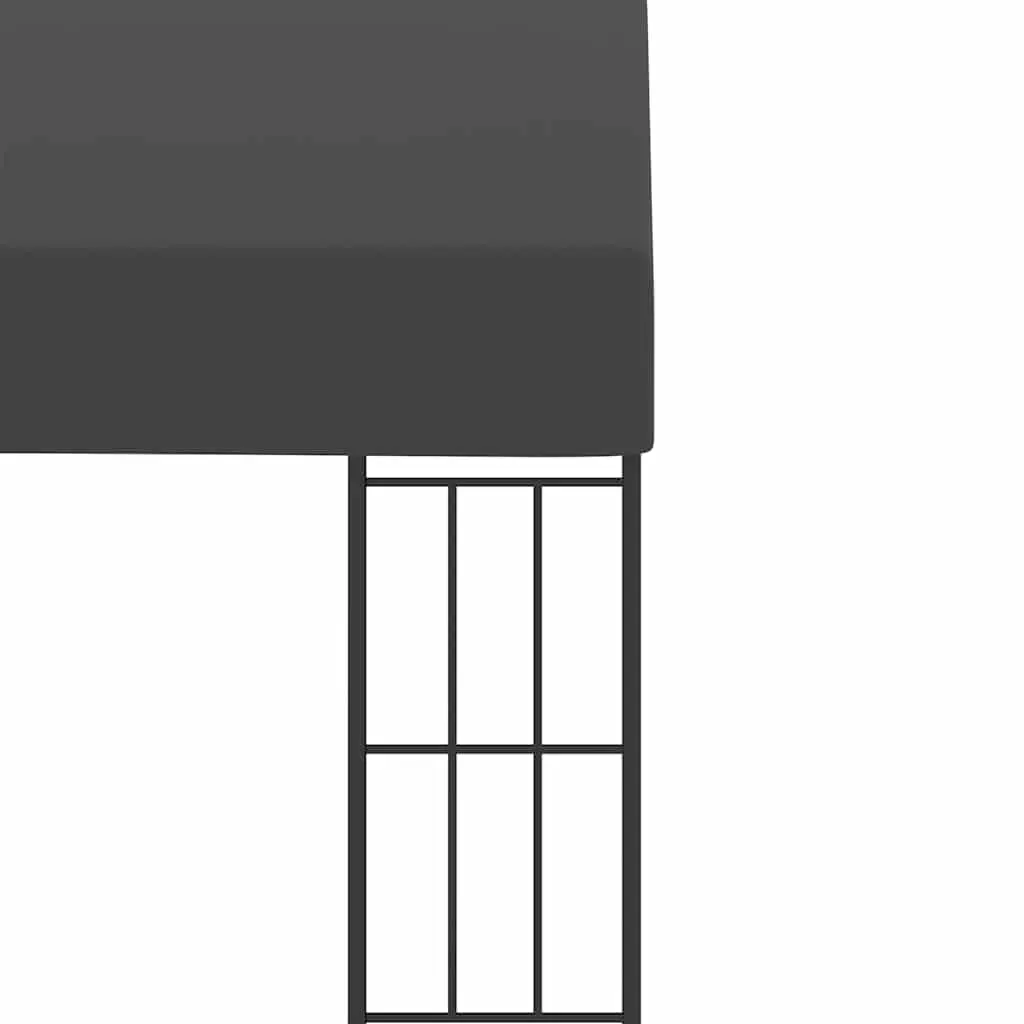 Wall-Mounted Gazebo Anthracite 3x3m Patio Sun Shelter Outdoor Canopy Shade