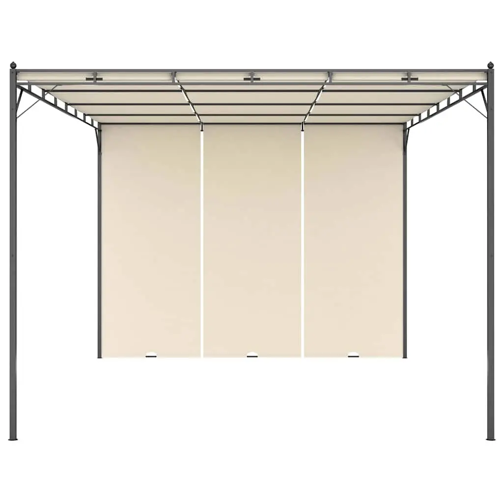 Garden Gazebo with Side Curtains 4x3x2.25m