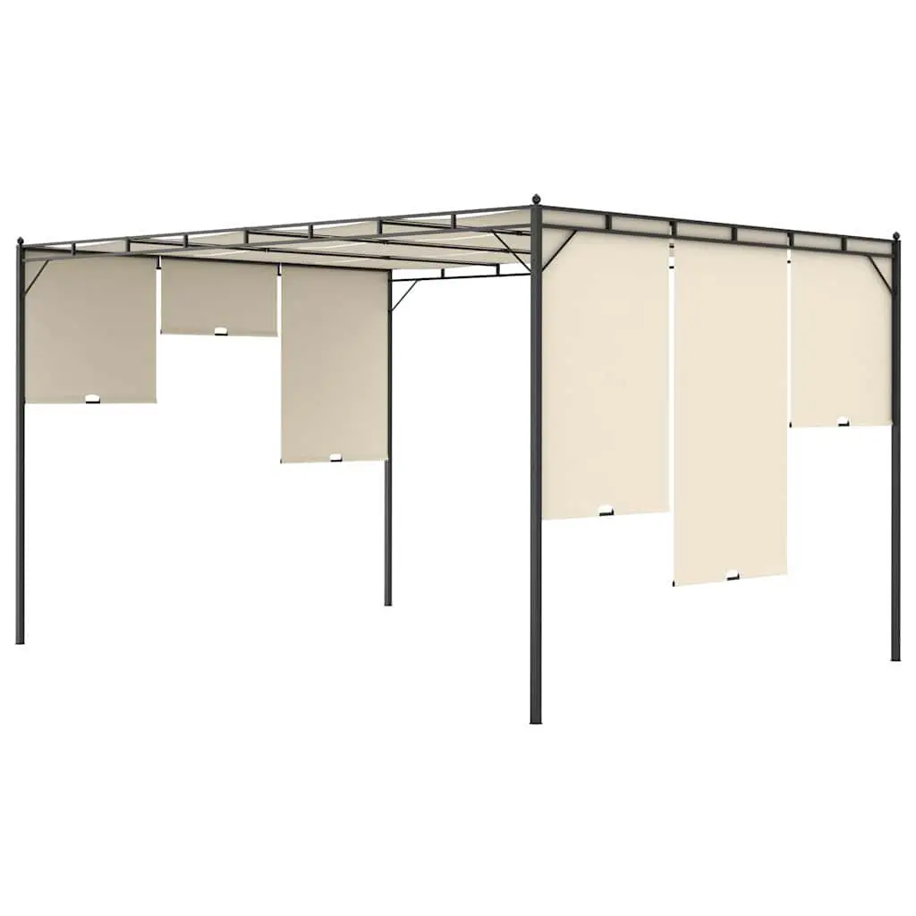 Garden Gazebo with Side Curtains 4x3x2.25m