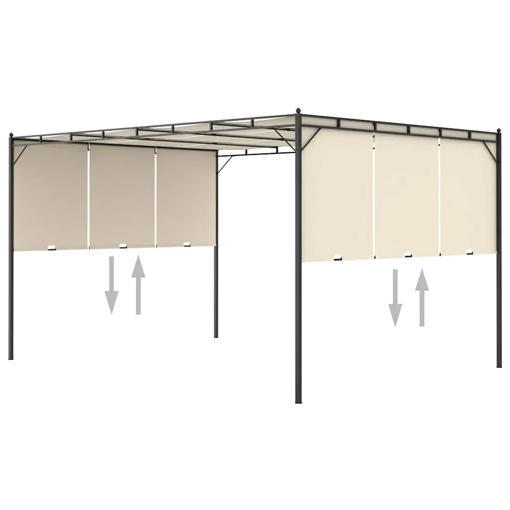 Garden Gazebo with Side Curtains 4x3x2.25m