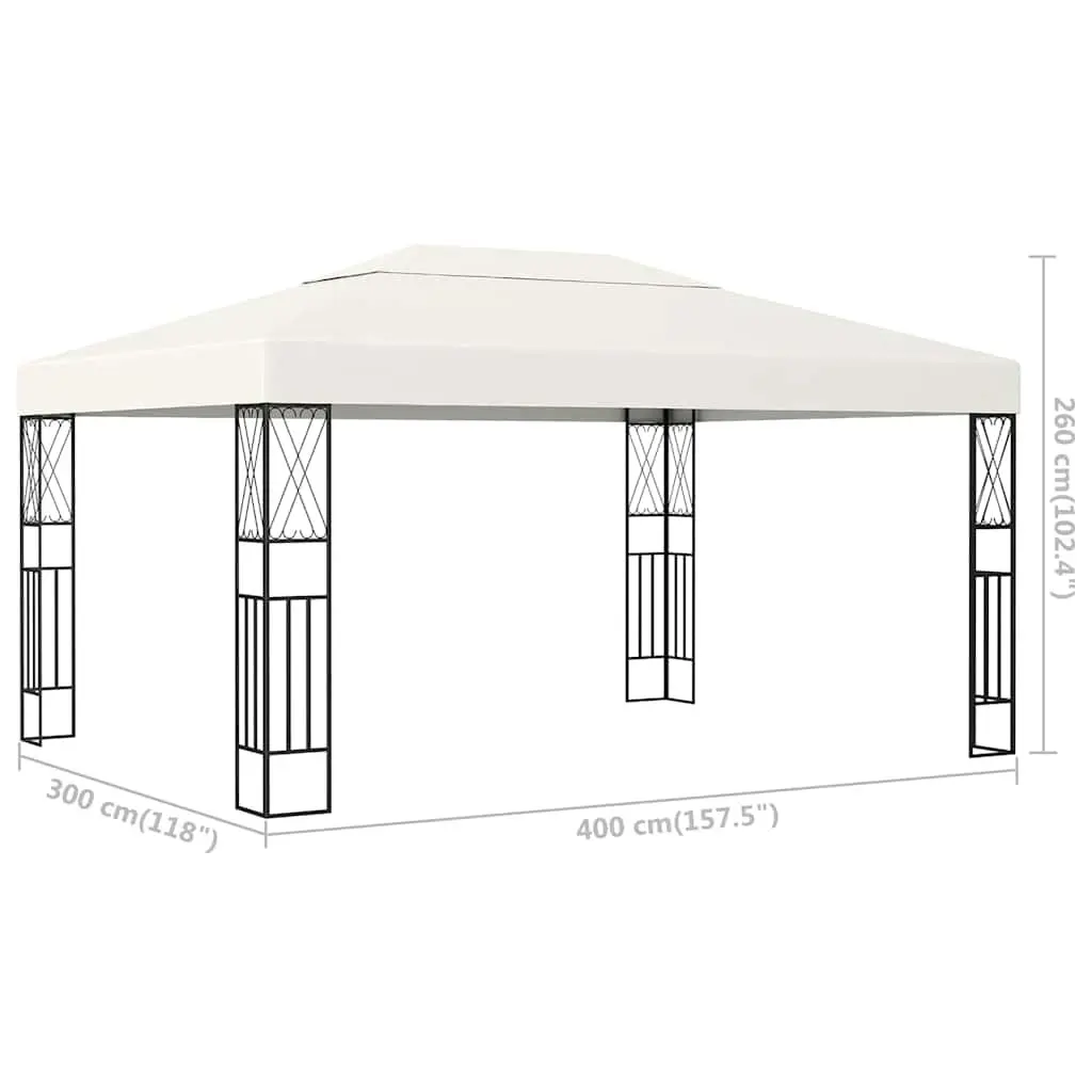 3x4 m Cream Gazebo for Outdoor Fun